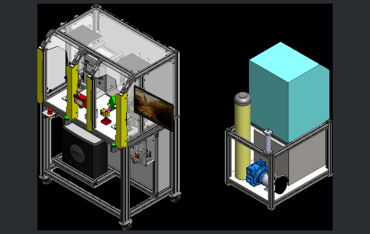 Render CAD de estación NXT Soluciones